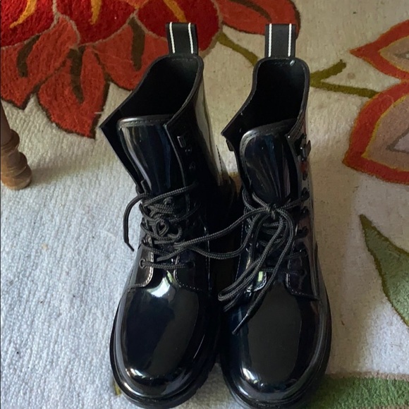 michael kors patent leather boots
